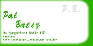 pal batiz business card